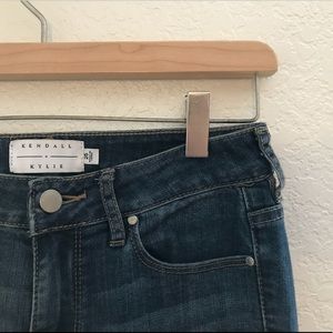 Kendall + Kylie ripped indigo jeans